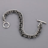 7mm Stainless Steel Double-Style Chains Bracelet for Men Women