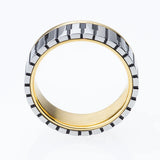 7mm Piano Keyboard Wedding Band Ring Unisex Sizes 5-10