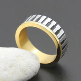 7mm Piano Keyboard Wedding Band Ring Unisex Sizes 5-10