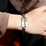 7mm Stainless Steel Blade Shape Bracelet For Men Biker Jewelry