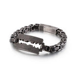 7mm Stainless Steel Blade Shape Bracelet For Men Biker Jewelry
