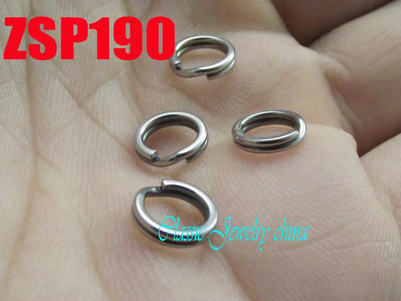 7mm Stainless Steel Key-Ring Key Chain Jewelry DIY Accessories Parts 100pcs