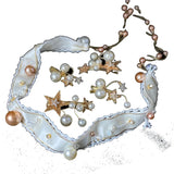 Korea Bridal Wedding Headband Earrings Set Hair Accessories