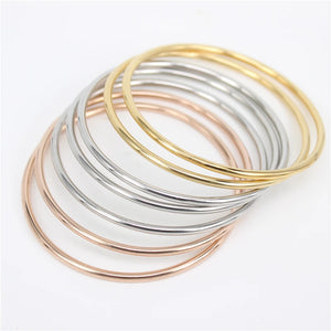 Classic Three-Color Seven Ring Bracelet Spring Stainless Steel Women Bracelet