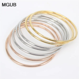 Classic Three-Color Seven Ring Bracelet Spring Stainless Steel Women Bracelet