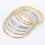 Classic Three-Color Seven Ring Bracelet Spring Stainless Steel Women Bracelet