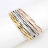 Classic Three-Color Seven Ring Bracelet Spring Stainless Steel Women Bracelet