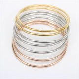 Classic Three-Color Seven Ring Bracelet Spring Stainless Steel Women Bracelet