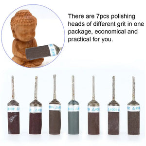 7pcs Cylinder Sandpaper Rod Polishing Grinding Head for Jeweler