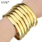7pcs Cubic Zirconia Bangle Bracelets for Women Stainless Steel