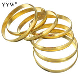 7pcs Cubic Zirconia Bangle Bracelets for Women Stainless Steel
