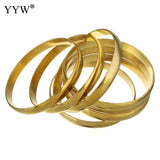 7pcs Cubic Zirconia Bangle Bracelets for Women Stainless Steel