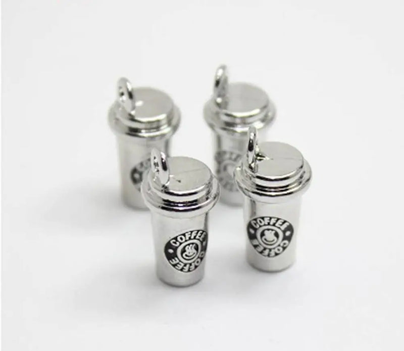 7pcs 10x21mm Have A Break Pendants Silver Coffee Cup Charms DIY Jewelry Making