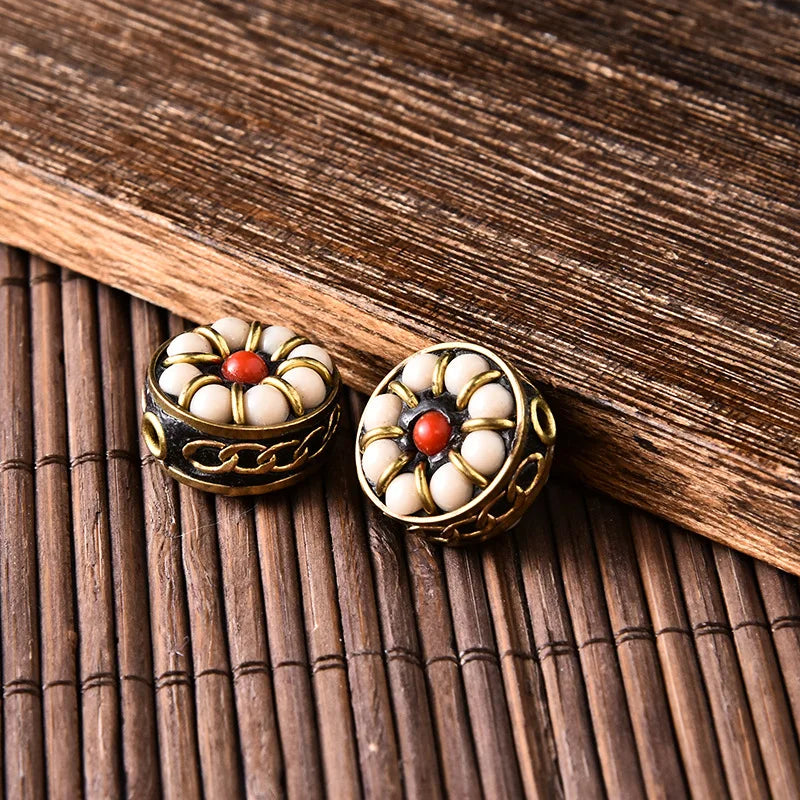 7pcs Retro Nepal Tibetan Beads Charms Jewelry DIY Making Lot