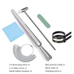 7pcs Jewelry Ring Measuring Set Plastic Repair Polishing Size Tools