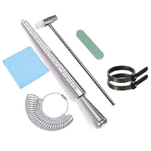 7pcs Jewelry Ring Measuring Set Plastic Repair Polishing Size Tools