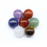 7pcs Natural Stone 20MM Rose Quartz Amethyst Tiger Eye Lapis Yoga Chakra Healing