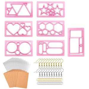 Polymer Clay Earring Cutters 7pcs Set DIY Earring Jewelry Gift