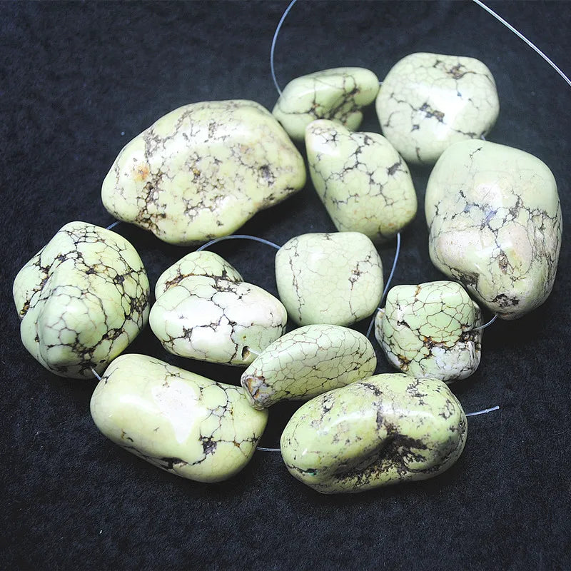 7pcs Howlite Stone Chips for DIY Jewelry Making