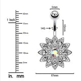 7pcs Stainless Steel Crystal Nose Rings Studs Body Jewelry