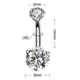 7pcs Stainless Steel Crystal Nose Rings Studs Body Jewelry