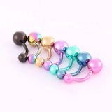 7pcs Titanium Plating Belly Button Rings 14G Navel Piercing Steel Body Jewelry