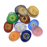 7pcs/set Amethyst Chakra Stone Healing Crystal Reiki Stone Set