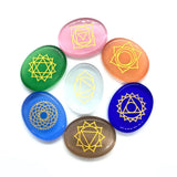 7pcs/set Amethyst Chakra Stone Healing Crystal Reiki Stone Set