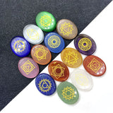 7pcs/set Amethyst Chakra Stone Healing Crystal Reiki Stone Set