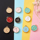 Enamel Letter and Number Charms Set for DIY Jewelry Making