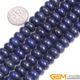 Lapis Lazuli Rondelle Spacer Beads 15 Inches