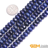 Lapis Lazuli Rondelle Spacer Beads 15 Inches