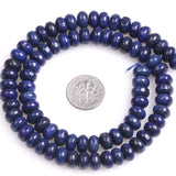 Lapis Lazuli Rondelle Spacer Beads 15 Inches