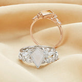 7x10MM Breast Milk Resin Ring Setting, 925 Silver