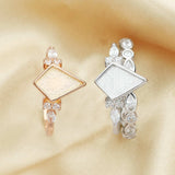 7x10MM Breast Milk Resin Ring Setting, 925 Silver