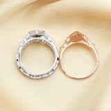 7x10MM Keepsake Breast Milk Resin Ring Settings, Solid Back Kite Bezel Ring