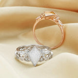 7x10MM Keepsake Breast Milk Resin Ring Settings, Solid Back Kite Bezel Ring