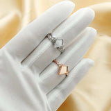 7x10MM Breast Milk Resin Ring Setting, 925 Silver