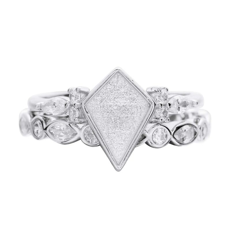7x10MM Breast Milk Resin Ring Setting, 925 Silver