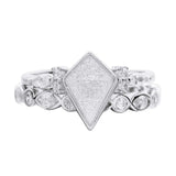 7x10MM Breast Milk Resin Ring Setting, 925 Silver