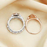 7x10MM Breast Milk Resin Ring Setting, 925 Silver