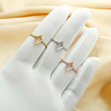 7x10MM Kite Cut Prong Ring Settings, Deco 925 Sterling Silver Rose Plated