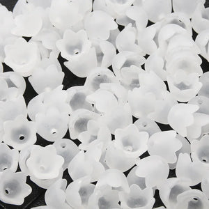 7x10mm Flower Acrylic Beads Matte Spacer Necklace Bracelet DIY Jewelry