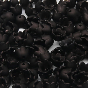 7x10mm Flower Acrylic Beads Matte Spacer Necklace Bracelet DIY Jewelry