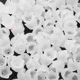 7x10mm Flower Acrylic Beads Matte Spacer Necklace Bracelet DIY Jewelry