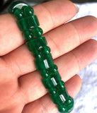 Green Jade Rectangle Bead Bracelets 7.5''
