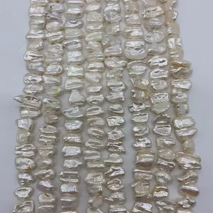 7x12mm Freshwater Biwa Shape Pearl String for Jewelry Making