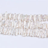 7x12mm Freshwater Biwa Shape Pearl String for Jewelry Making