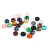 7x14mm Lucky Round Beads Charms Reiki Healing Chakra Pendants