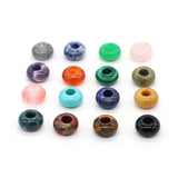 7x14mm Lucky Round Beads Charms Reiki Healing Chakra Pendants